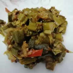 Bhindi Masala (ladyfinger) A picture of Bhindi Masala (ladyfinger).