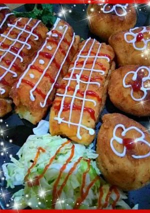 A picture of BBQ #cheese #bread #balls & #Roll.