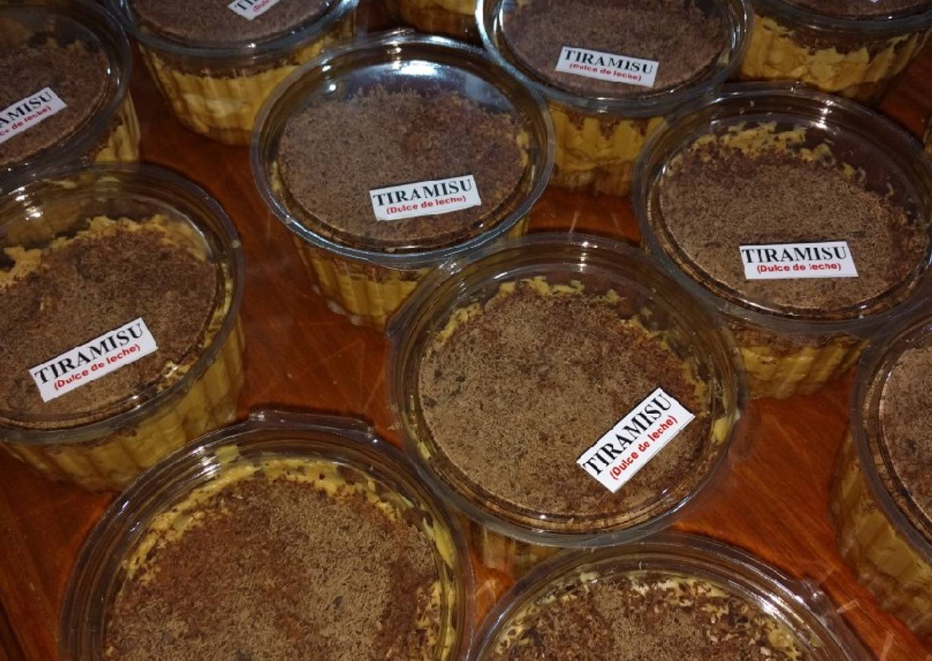 Tiramisú de dulce de leche
