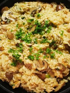 Risotto mit Pilzen und Zwiebeln Rezepthauptbild