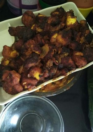 A picture of Paneer 65.