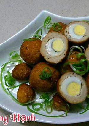 Hình của món Thịt Bọc Trứng Cút Kho Dừa Tươi.