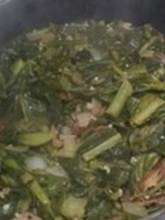 A picture of Slow Cooked Collard Greens.