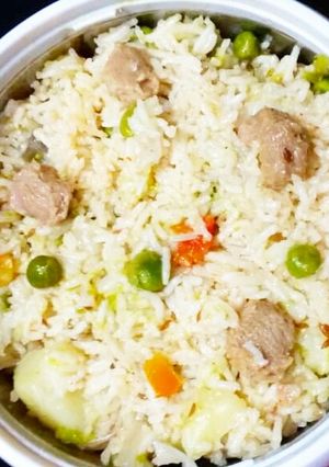 A picture of Soyabeen Matar Pulav.