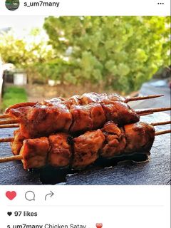 صورة لوصفة ساتيه الدجاج chicken satay
