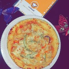 A picture of Cheesy fajita chunks pizza.