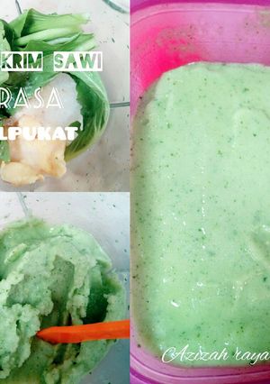 Foto resep Es krim sawi rasa alpukat
