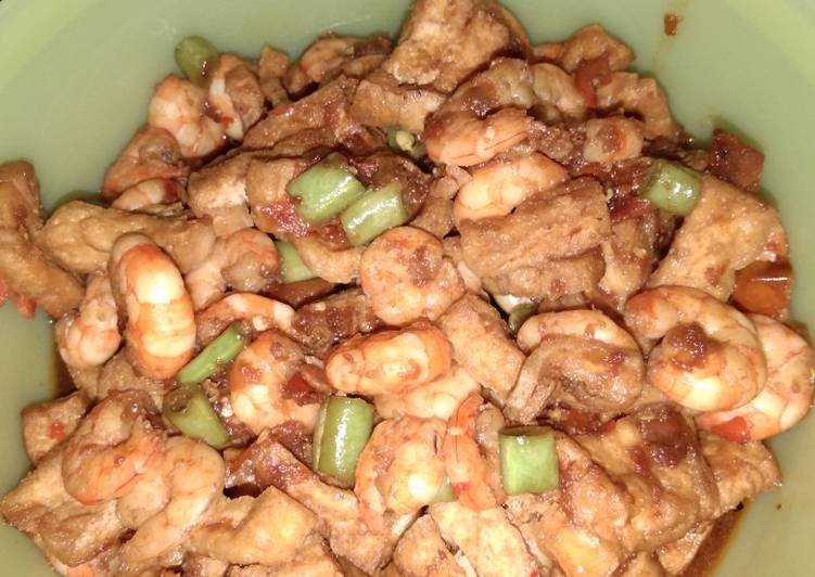 Sambel goreng taucis (tahu udang buncis)