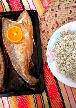 عکسی از دستور ماهی شکم پر جنوبی، داخل فر😍😉😇