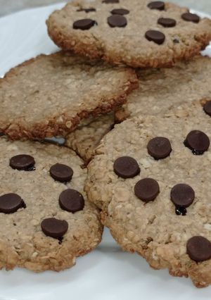 Una foto de Galletas de avena 🍪 con chispas de chocolate