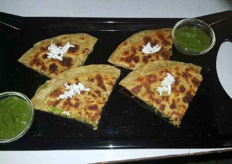 Recipe of Super Quick Mix veg paratha