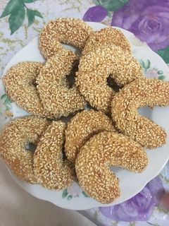 صورة لوصفة كعك ابو السمسم العراقي