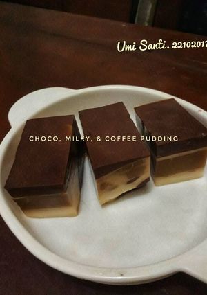 Foto resep Choco.milky.and coffee pudding