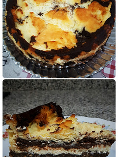 Una foto de Tarta de queso con chocolate apta para diabéticos