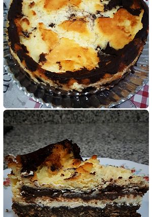 Foto principal de Tarta de queso con chocolate apta para diabéticos