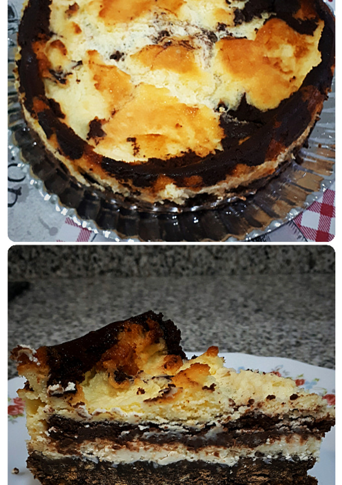 Una foto de Tarta de queso con chocolate apta para diabéticos