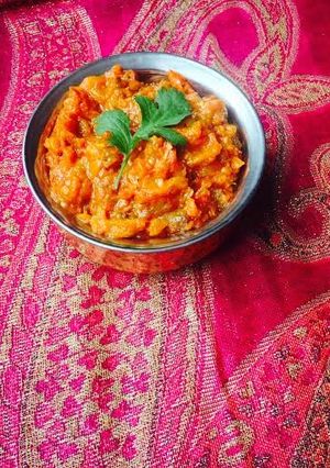 A picture of Baingan Bharta.