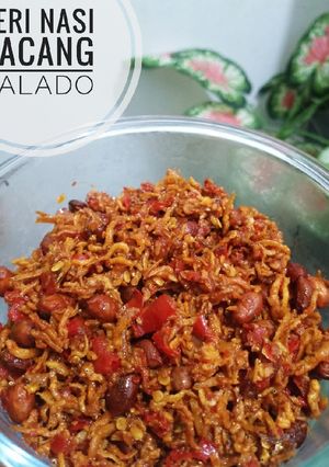 Foto resep Teri nasi kacang balado