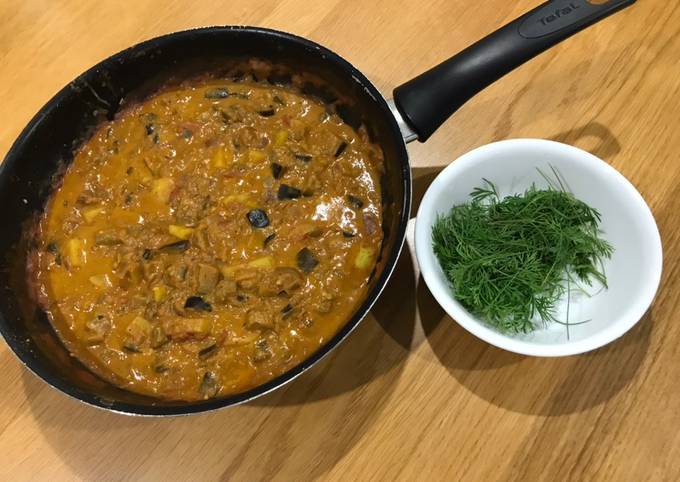 Indian Eggplant and Potato Curry