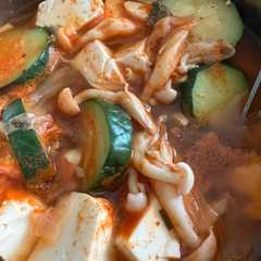 蔬食泡菜豆腐湯（懶人版）-レシピのメイン写真