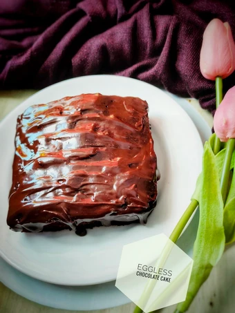 Langkah Gampang Menyiapkan Resep Eggless Chocolate Cake (No Mixer) yang Sempurna Anti Ribet, Mantap Sekali