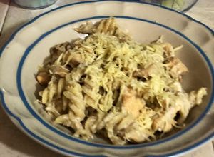 Una foto de Pasta con crema de setas a la Klaus