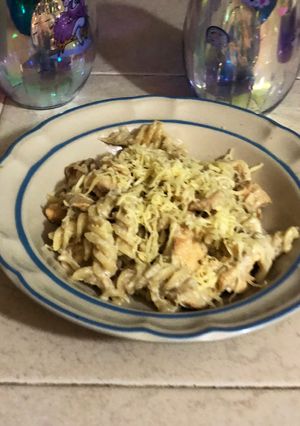 Una foto de Pasta con crema de setas a la Klaus