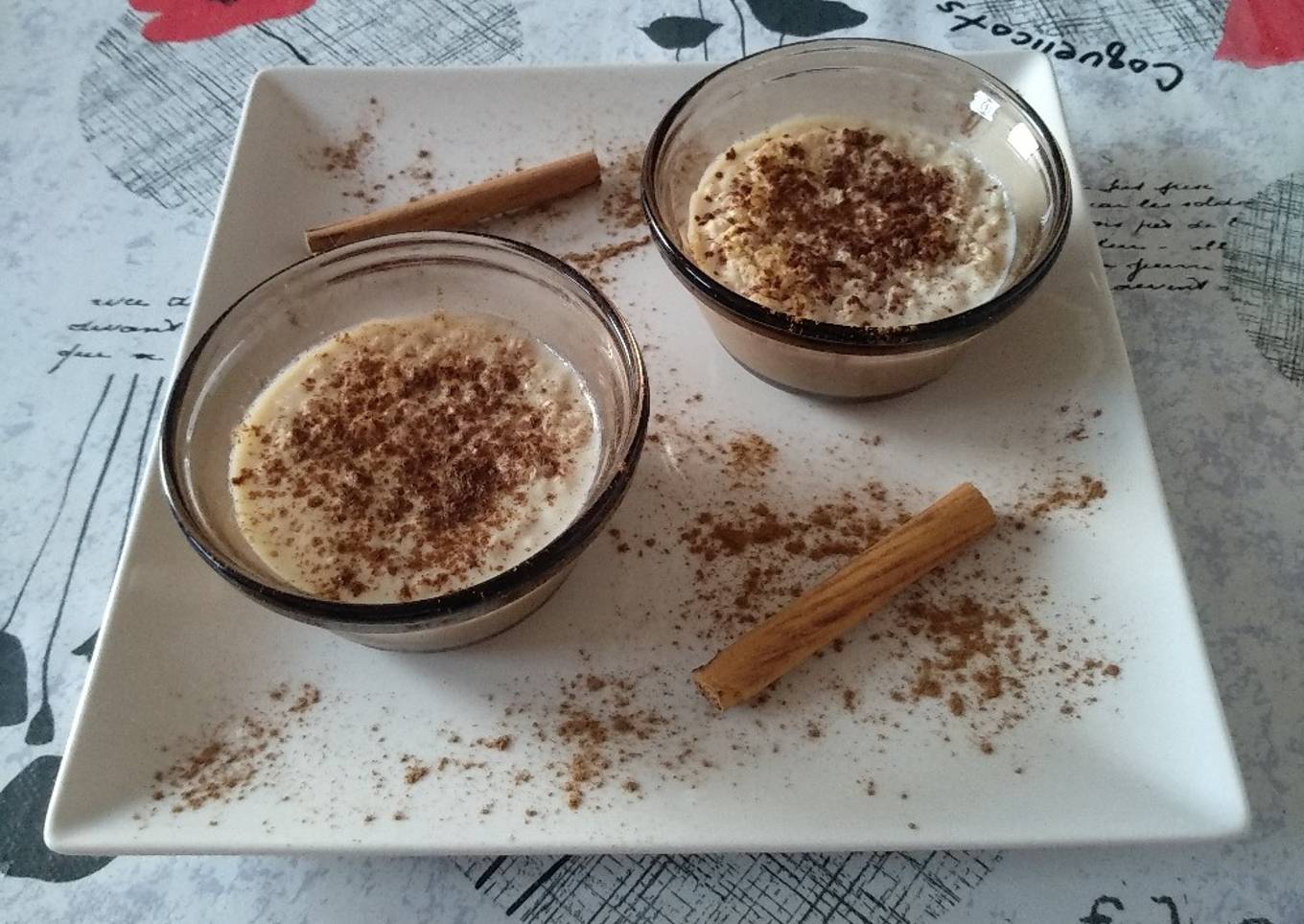 Falso arroz con leche o porridge al microondas