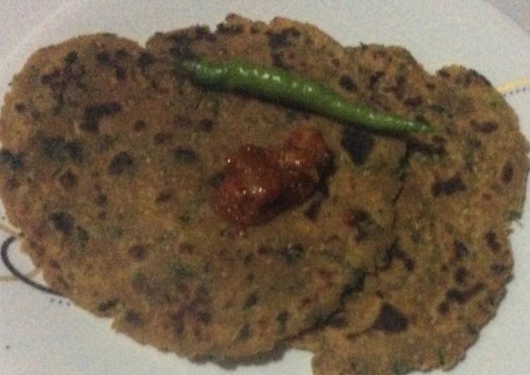 Recipe of Quick Masala Jowar And Wheat Paratha
