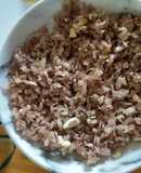 Sweet brown beaten rice (Brown poha)