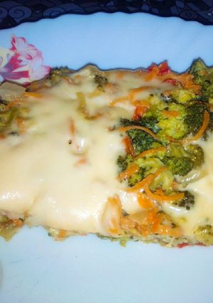 Una foto de Mini tortilla de brócoli, con verduras!!