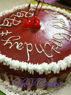 Foto resep Red velvet cake cream cheese frosting with ganace