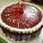 Red velvet cake cream cheese frosting with ganace
