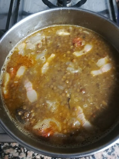 Una foto de Lentejas con chorizo y morcilla
