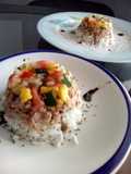 Pocket de atún con pepino y mango