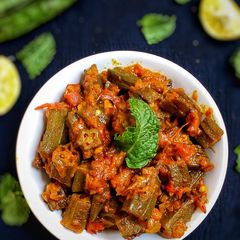 Masala bhindi A picture of Masala bhindi.