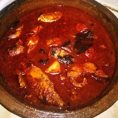 Fish in red chilli (meen mulakittathu) A picture of Fish in red chilli (meen mulakittathu).