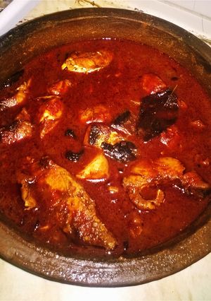A picture of Fish in red chilli (meen mulakittathu).