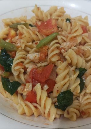 Foto resep Fusilli udang tomat