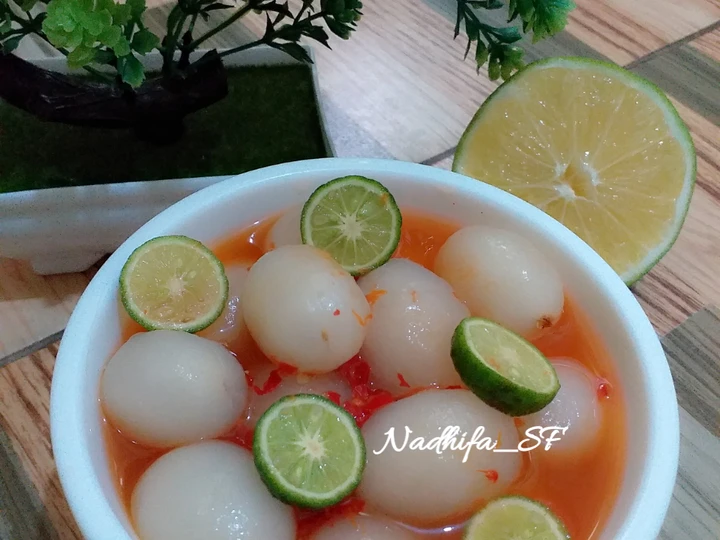 Easy Ways Prepare Recipes Asinan Rambutan the Can Spoil the Tongue Really Delicious.