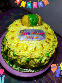 A picture of Happy Birthday Cookpad Cake🧡.