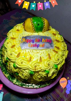 A picture of Happy Birthday Cookpad Cake🧡.