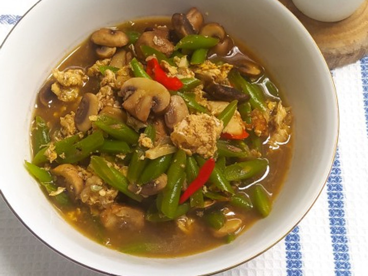 Resep: Tumis buncis jamur Simpel