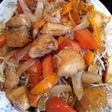 Saltado de Frejolito Chino con Pollo