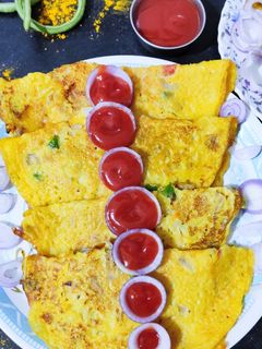 বেসনের চিলা বা ভেজ ওমলেট (besaner chilla recipe in Bengali) রেসিপির প্রধান ছবি