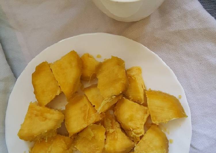 Simple Way to Prepare Ultimate Black Tea With boiled sweet potatoes