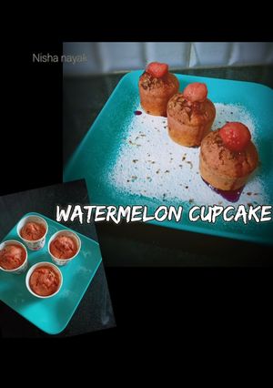 A picture of Watermelon cupcake.