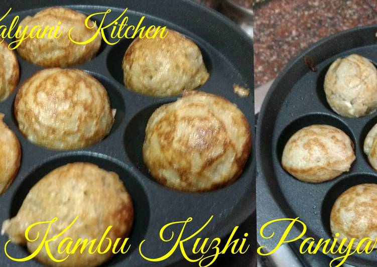 Kambu Kuzhi Paniyaram [Pearl millet steamed dumplings]