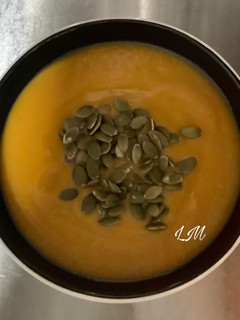 Una foto de Crema de calabaza al curry