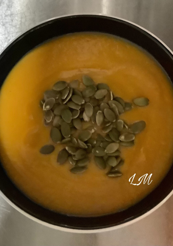 Una foto de Crema de calabaza al curry